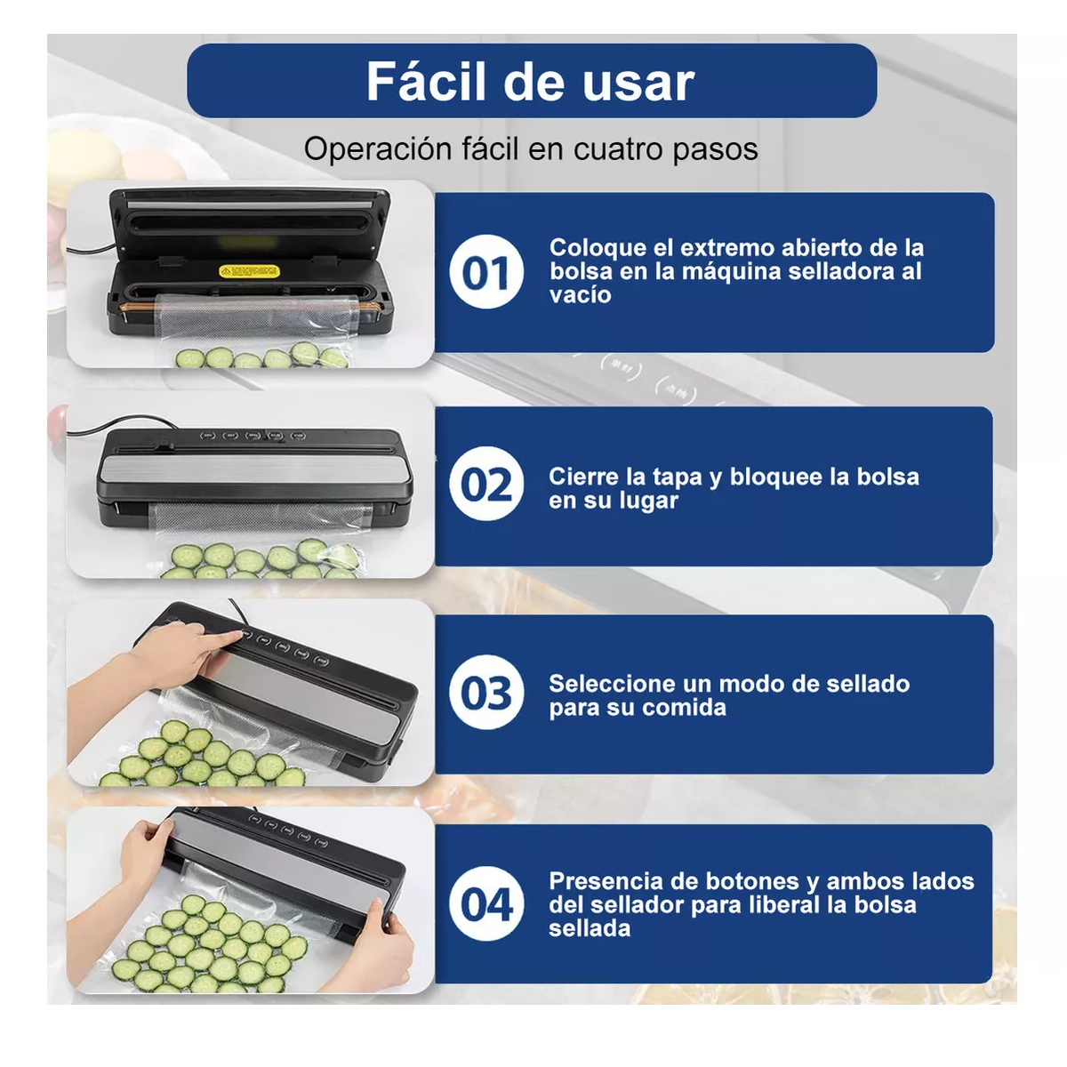 Foto 3 pulgar | Envasadora Al Vacío 60 Kpa Automática con 30 Bolsas Eo Safe Imports  Esi-16710