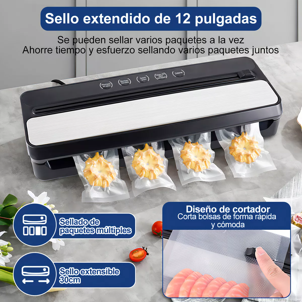Foto 4 pulgar | Envasadora Al Vacío 60 Kpa Automática con 30 Bolsas Eo Safe Imports  Esi-16710