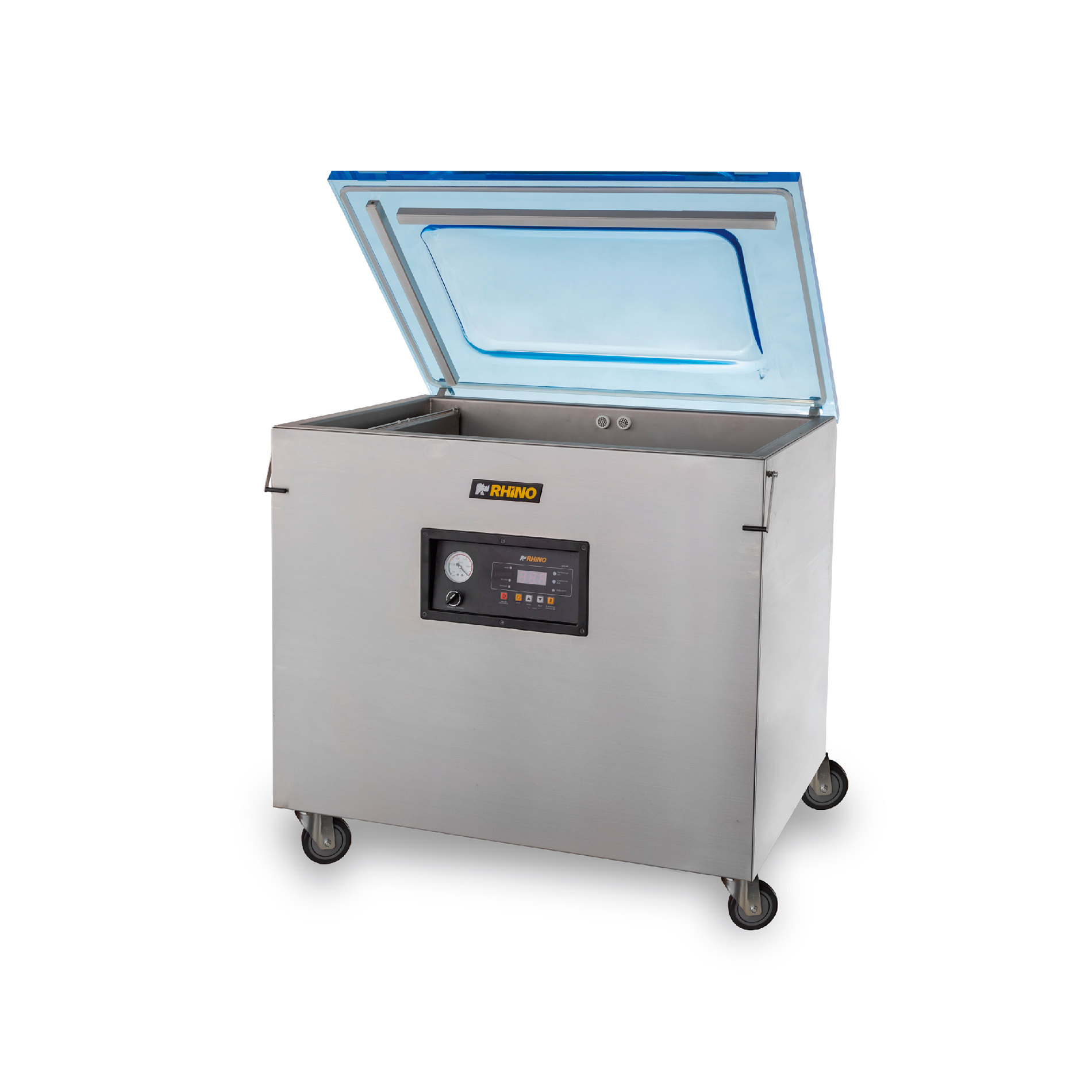 Empacadora Al Vacío Rhino Evac-40x Gris Doble Bomba 40 M³/h, Barras L 57 Y 79 Cm, Acero 304, 220 V, 98.6x72x102.3