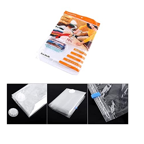 Foto 8 pulgar | Paquete De 5 Bolsas De Almacenamiento Al Vacío Para Ahorrar Espacio, 60 X 80 Cm - Venta Internacional.