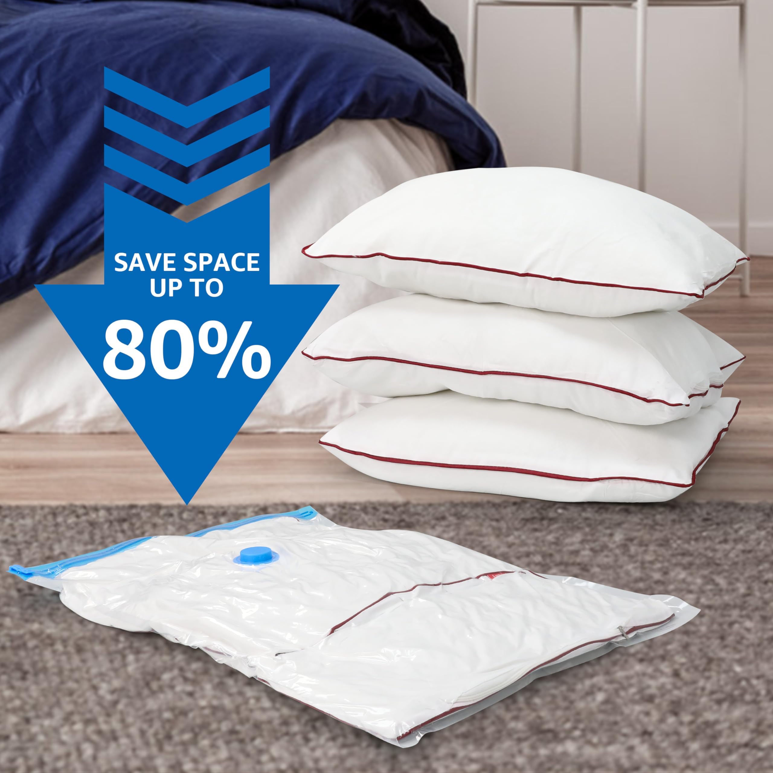 Foto 4 | Bolsas De Almacenamiento Al Vacío Simple Deluxe 10 Jumbo Con Bomba Manual - Venta Internacional.