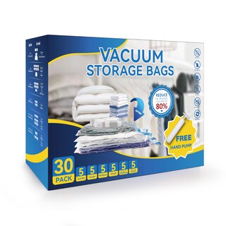Foto 1 | Bolsas De Almacenamiento Al Vacío Simple Deluxe, Paquete De 30 Con Bomba Manual - Venta Internacional.