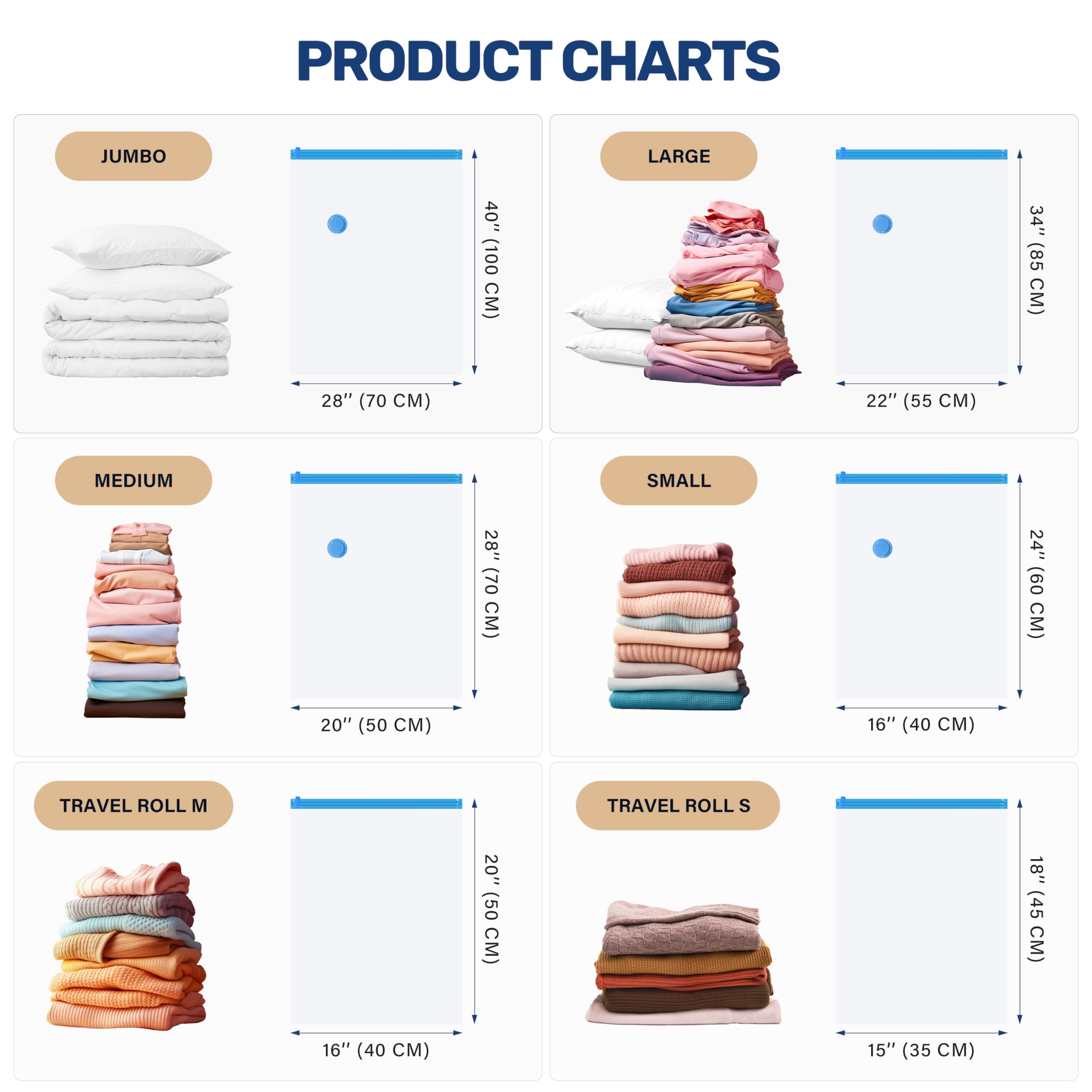 Foto 4 | Bolsas De Almacenamiento Al Vacío Simple Deluxe, Paquete De 30 Con Bomba Manual - Venta Internacional.