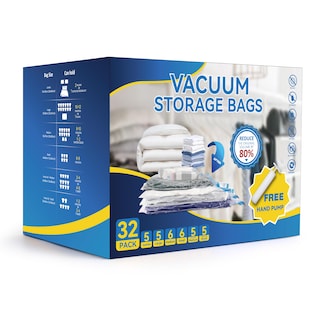 Foto 1 | Bolsas De Almacenamiento Al Vacío Simple Deluxe, Paquete De 32 Con Bomba Manual - Venta Internacional.