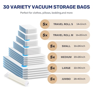Foto 2 | Bolsas De Almacenamiento Al Vacío Simple Deluxe, Paquete De 30 Con Bomba Manual - Venta Internacional.