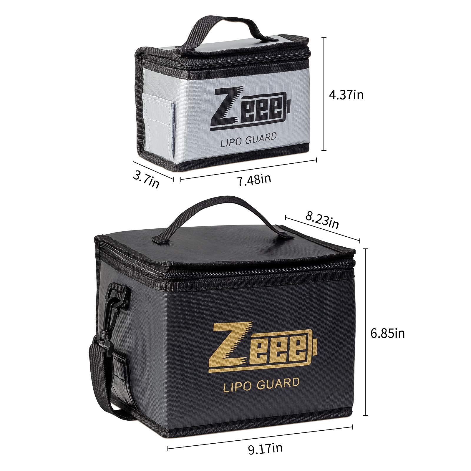 Foto 3 pulgar | Bolsa Segura Para Baterías Zeee Lipo, Protector De Almacenamiento Ignífugo (paquete De 2) - Venta Internacional.