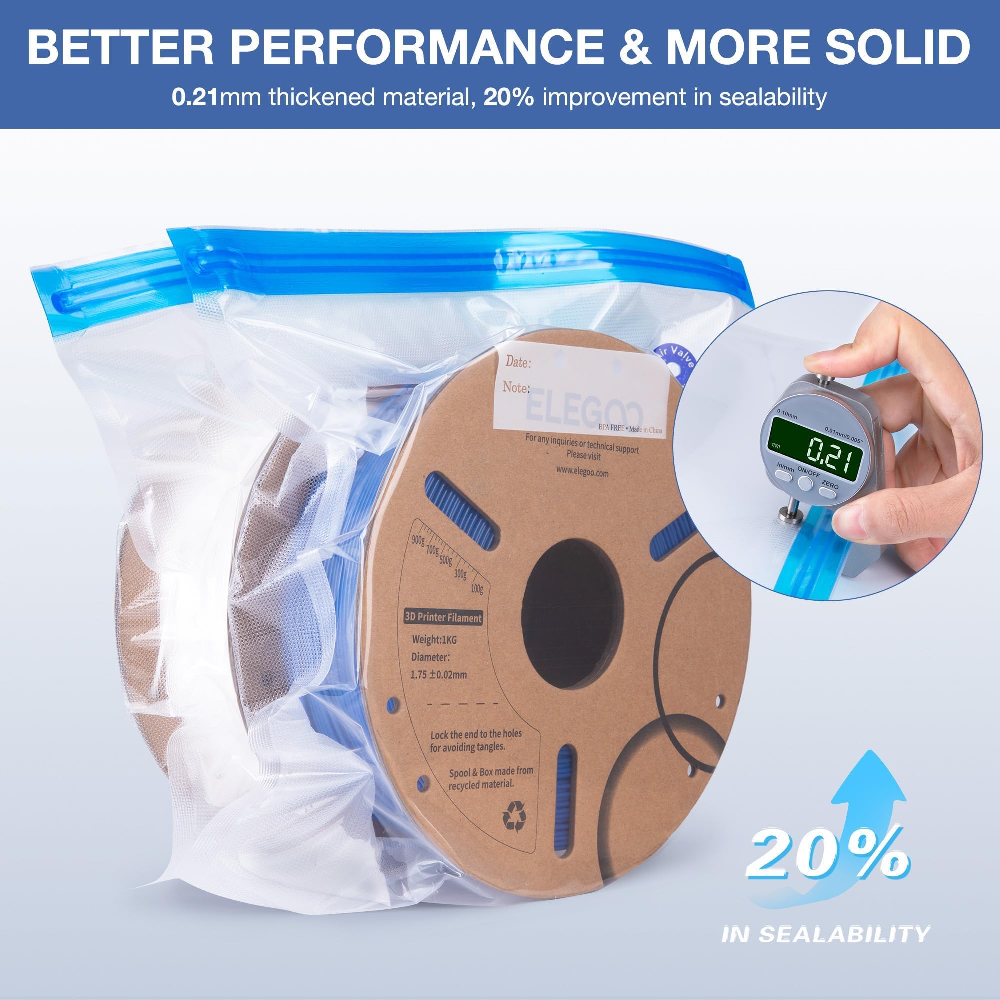 Foto 4 pulgar | Kit De Almacenamiento Al Vacío De Filamentos Elegoo Con Bomba Automática, 30 Bolsas - Venta Internacional.