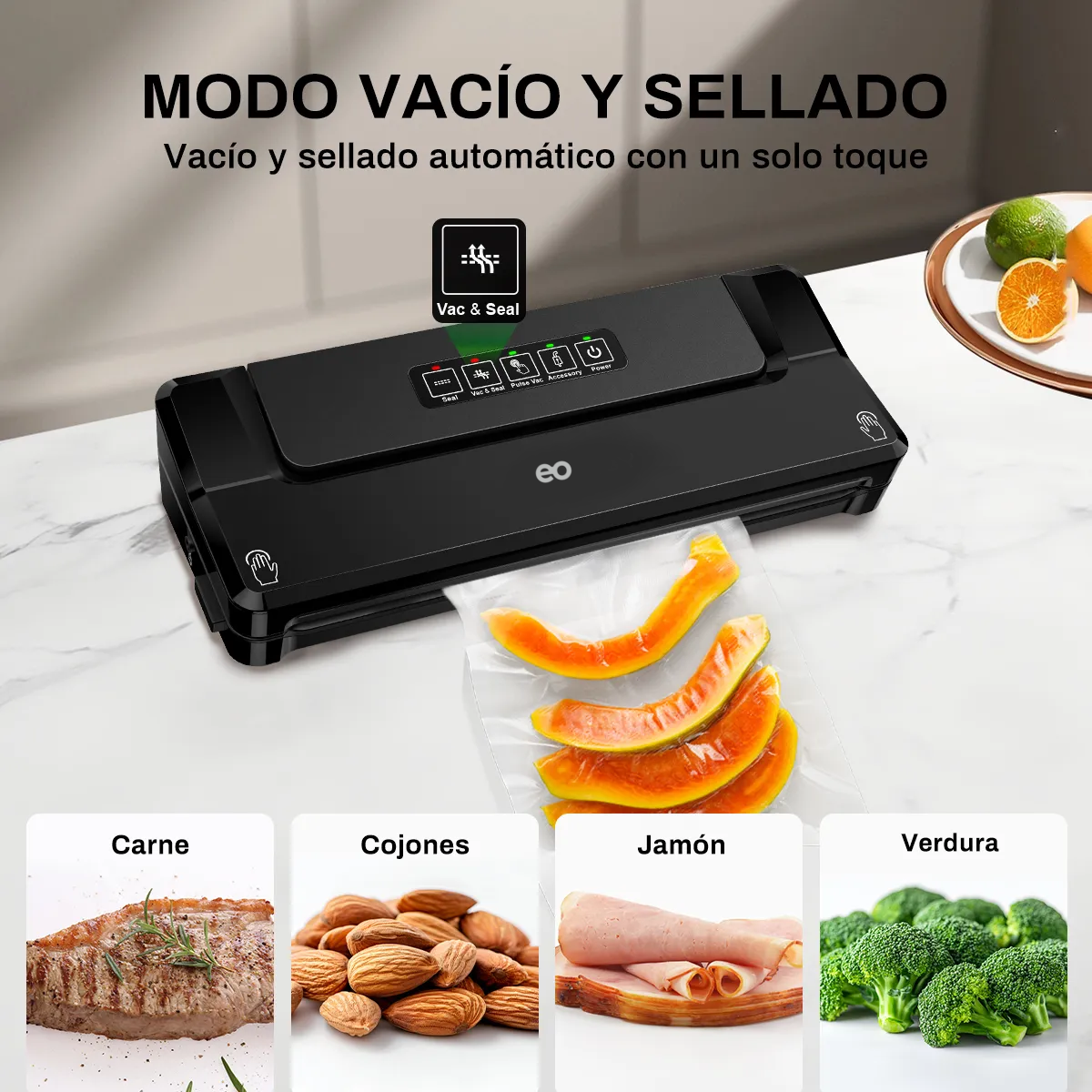 Foto 4 pulgar | Máquina Sellador Al Vacío Multifuncional Eo Safe Imports Esi-19842 Negro
