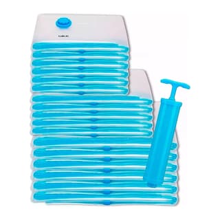 Foto 1 | Bolsas Almacenamiento Al Vacío 18 Pzs Ropa Y Edredón+ Bomba Lab.g Azul