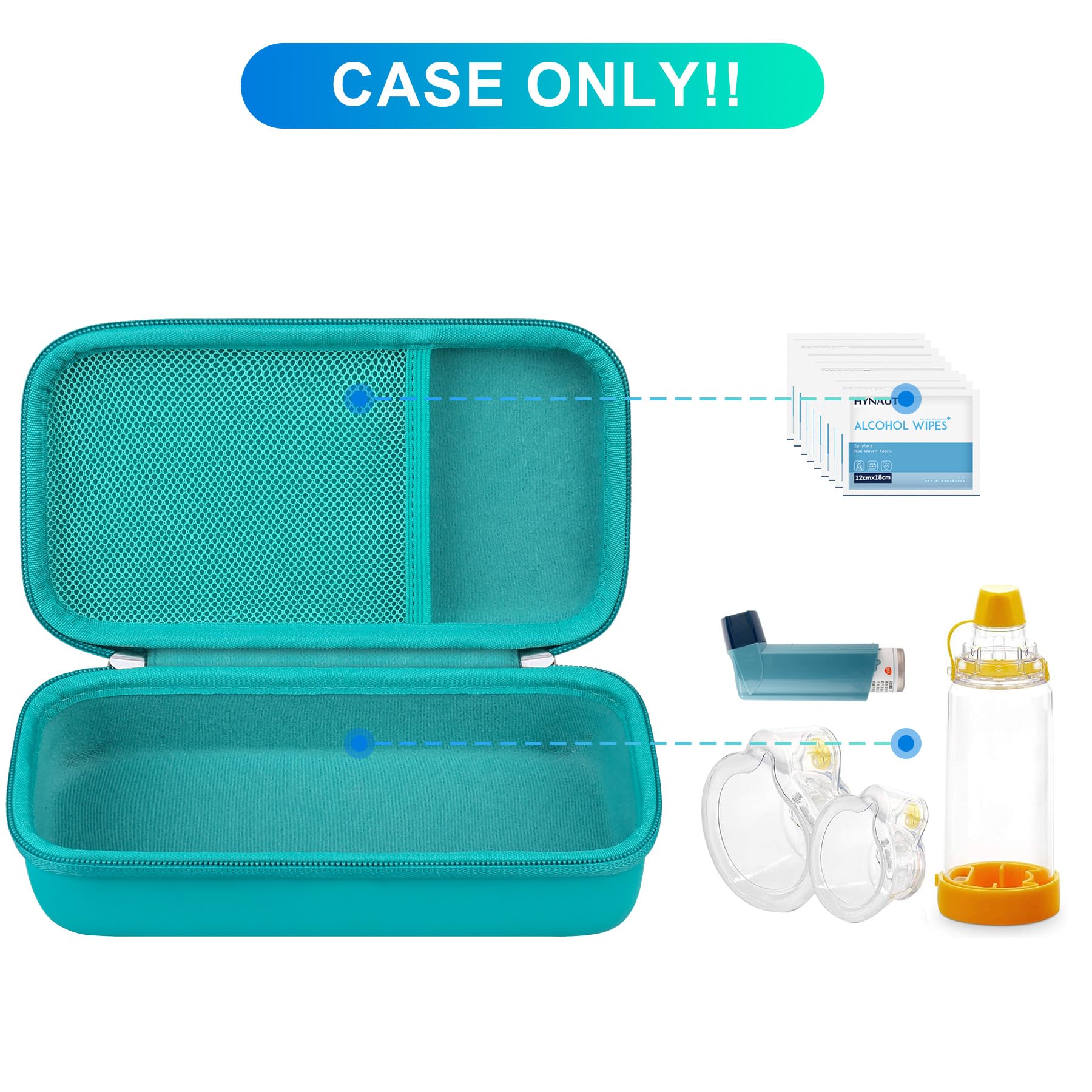 Foto 3 pulgar | Maleta De Viaje Bovke Para Inhalador Spacer Para Asma  Color Turquesa - Venta Internacional.