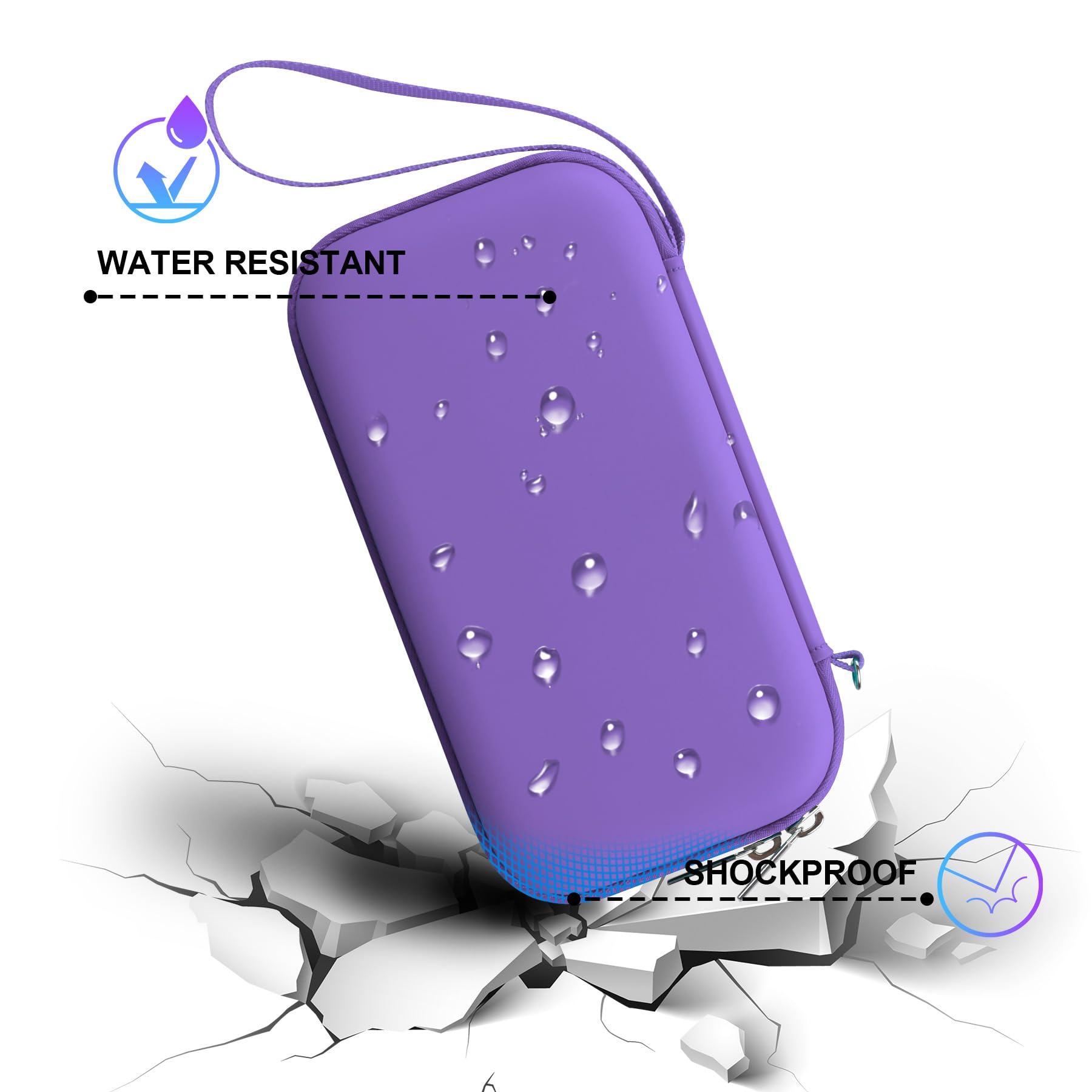 Foto 5 | Maleta De Viaje Bovke Para Inhalador Spacer Para Asma  Color Morado - Venta Internacional.