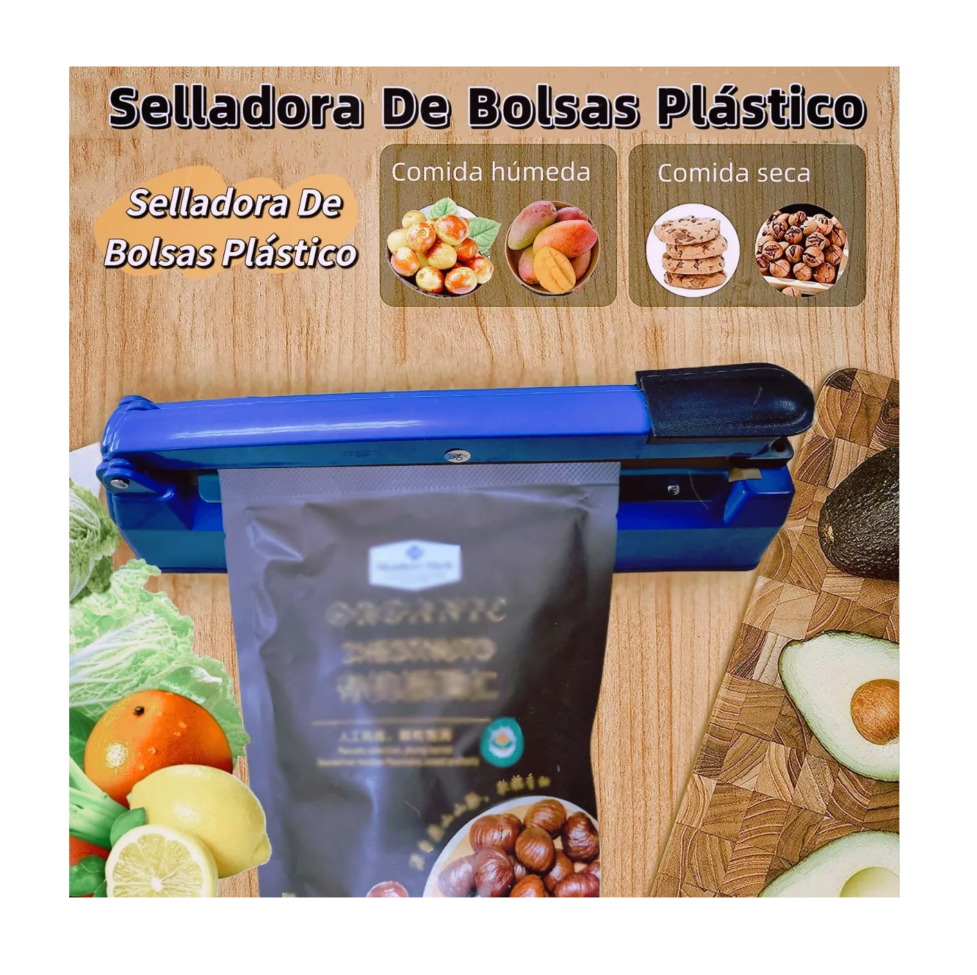 Foto 6 pulgar | Maquina Selladora Térmica Manual de Bolsa Plástica 30 Cm Belug color Azul