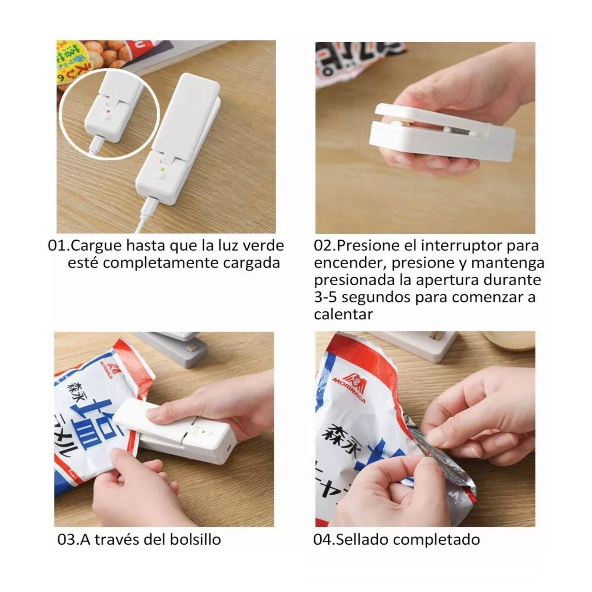 Foto 3 pulgar | Mini Máquina de Sellado de Bolsas de Plástico Lab.G Blanco