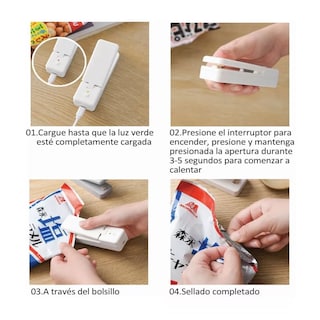 Foto 2 | Mini Máquina de Sellado de Bolsas de Plástico Lab.G Blanco