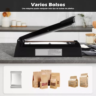 Foto 2 | Selladora De Bolsas Plástico De 30 Cm Maquina Selladora Eo Safe Imports Esi-11627 Negro