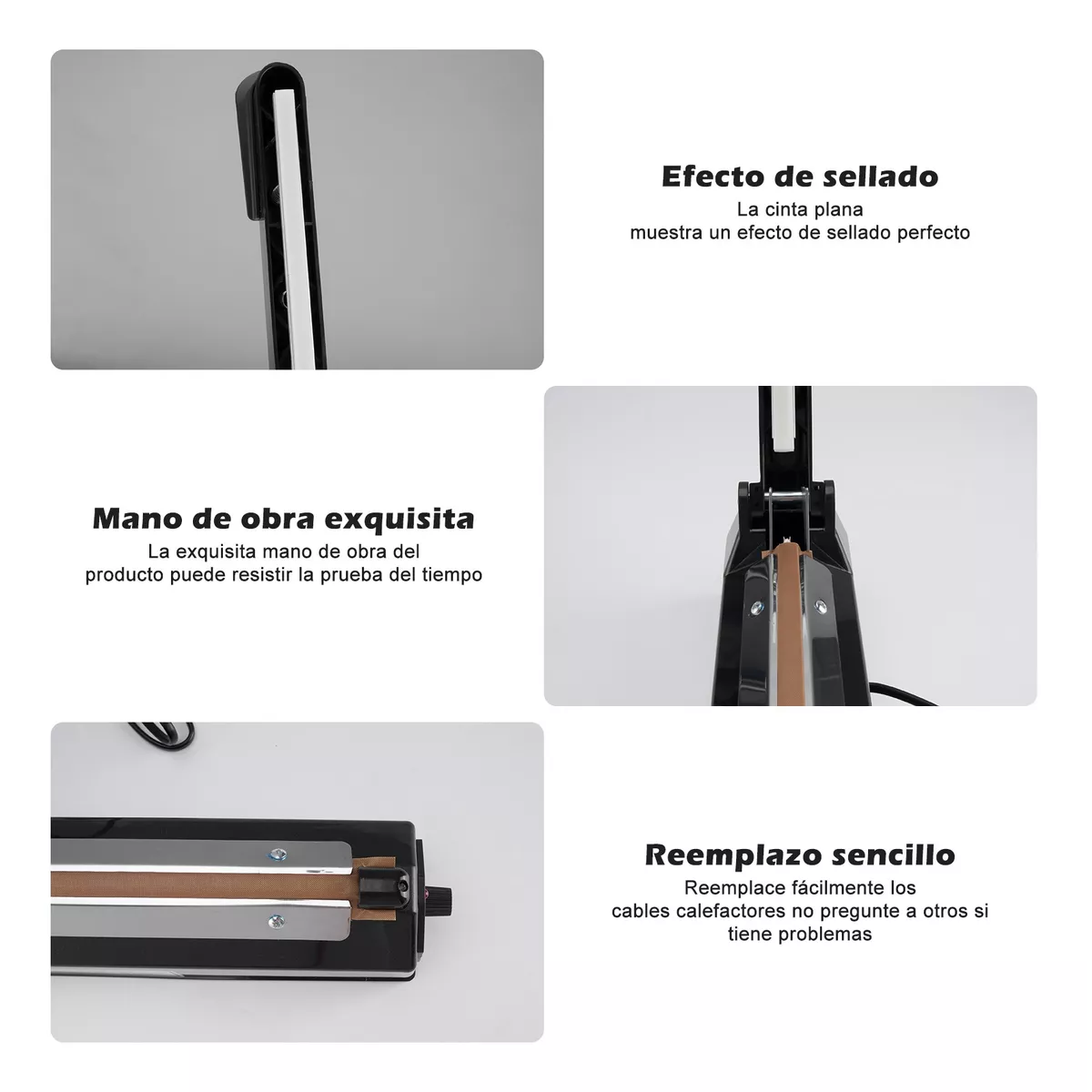 Foto 4 pulgar | Selladora De Bolsas Plástico De 30 Cm Maquina Selladora Eo Safe Imports Esi-11627 Negro