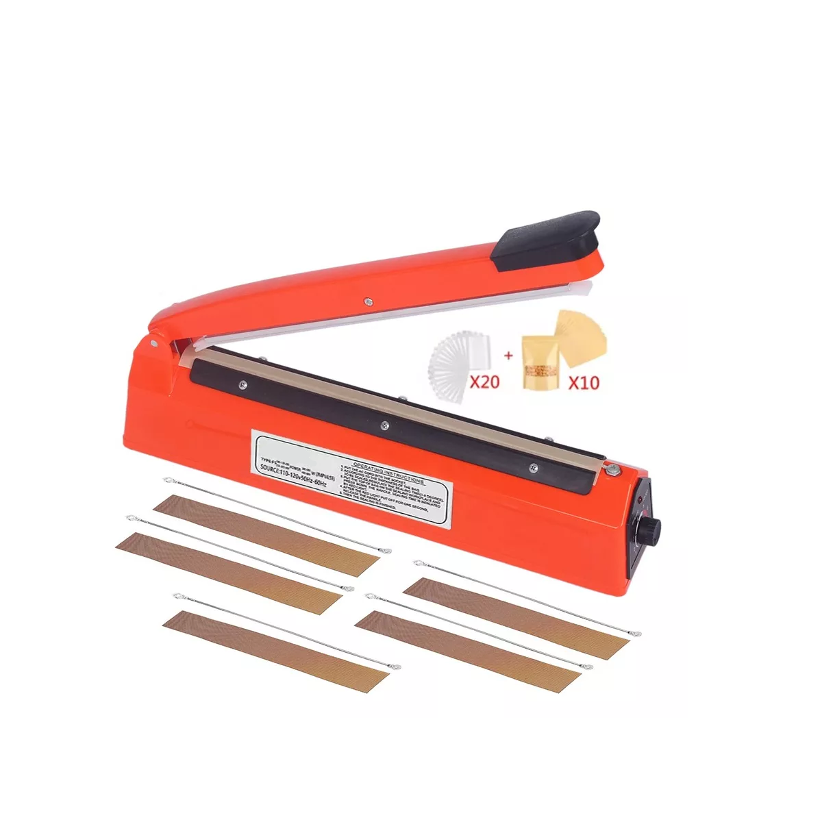 Foto 4 pulgar | Máquina Selladora Térmica de Bolsas de Plástico Eo Safe Imports ESI-12360 Naranja 30 cm