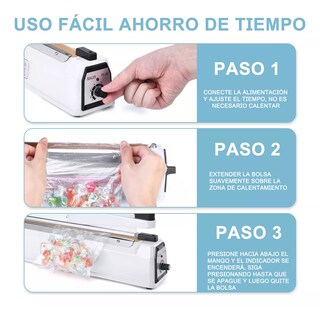 Foto 2 | Máquina Térmica Selladora de Bolsas Plásticas Eo Safe Imports ESI-14118 Blanco 30 cm