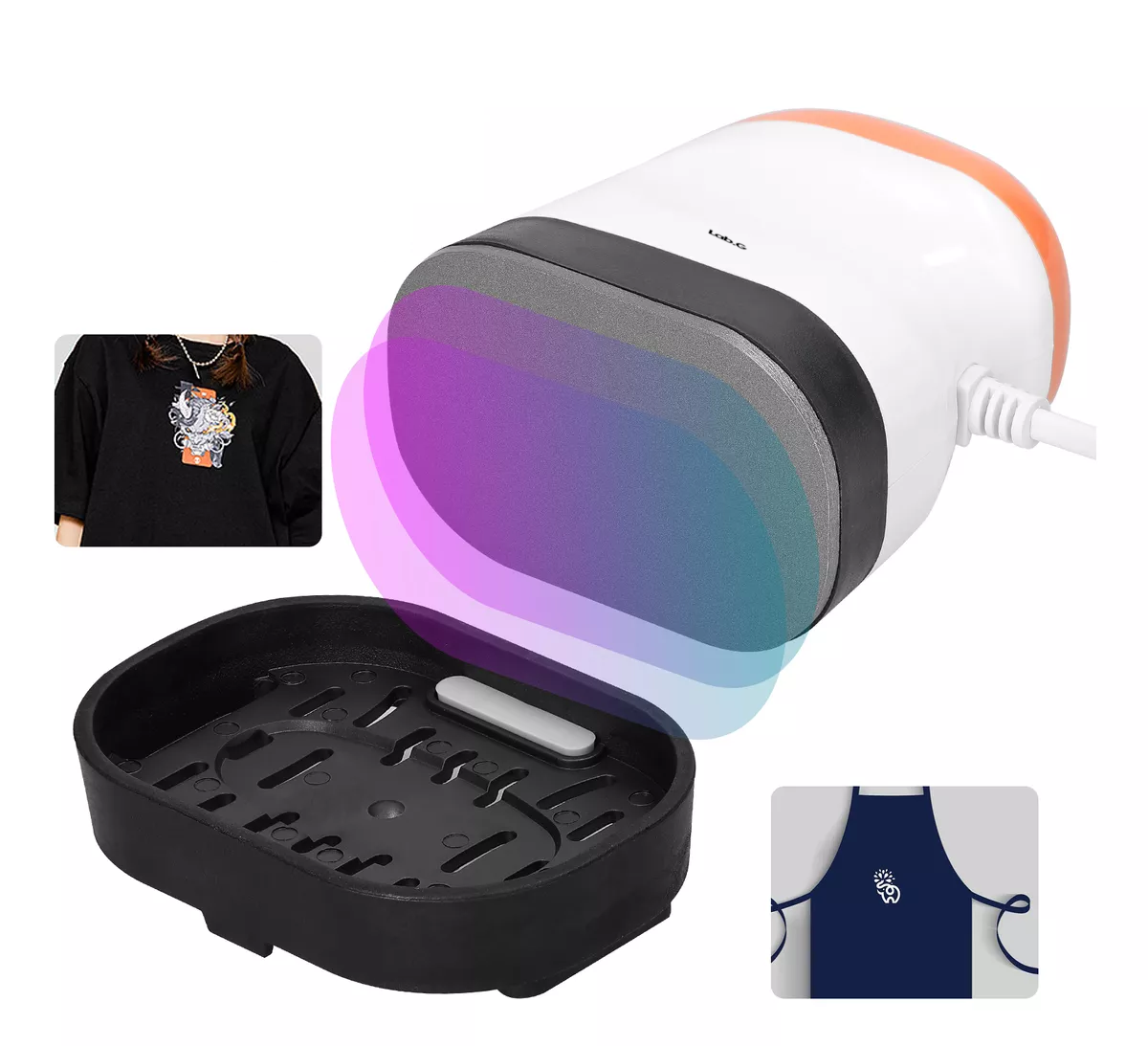 Foto 5 pulgar | Mini Máquina De Prensado Térmico Que Imprime Transferencia Blanco Naranja