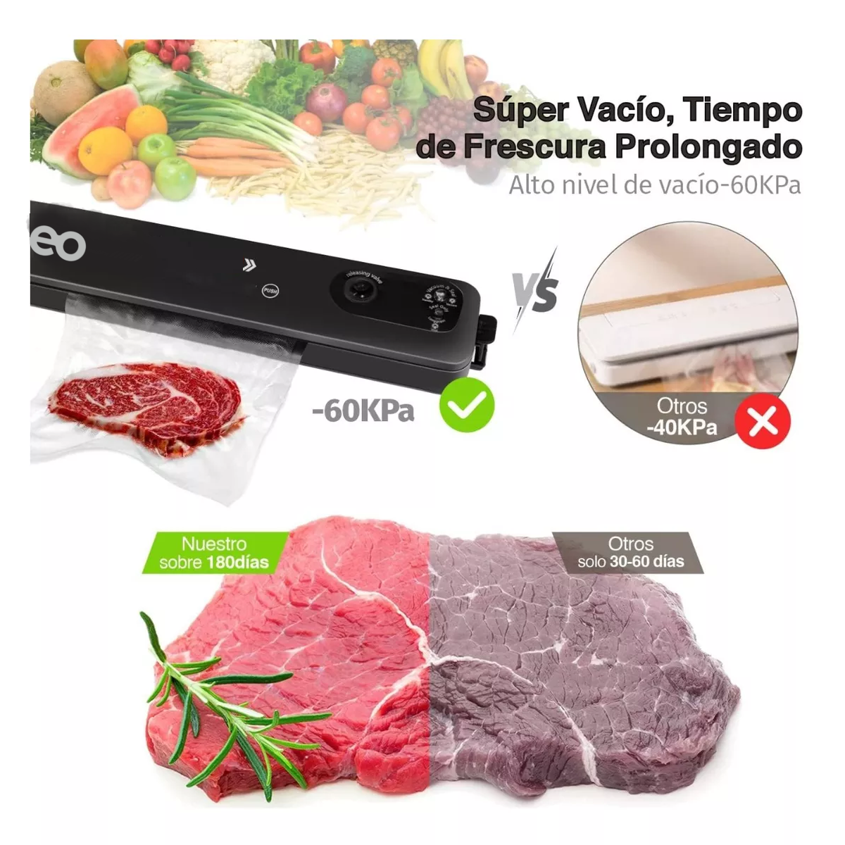 Foto 3 pulgar | Maquina Empacadora Al Vacío Automático De Ahorro Con Bolsas Eo Safe Imports Esi-11625 Negro
