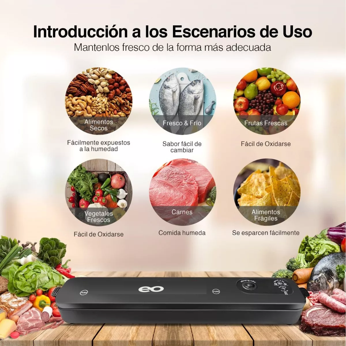Foto 4 pulgar | Maquina Empacadora Al Vacío Automático De Ahorro Con Bolsas Eo Safe Imports Esi-11625 Negro