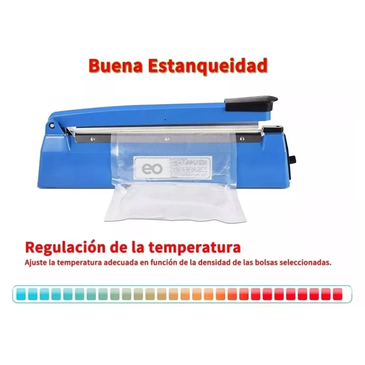 Foto 3 pulgar | Máquina De Selladora Térmico De Bolsas De Plástico De 20 Cm Eo Safe Imports Esi-11626 Azul