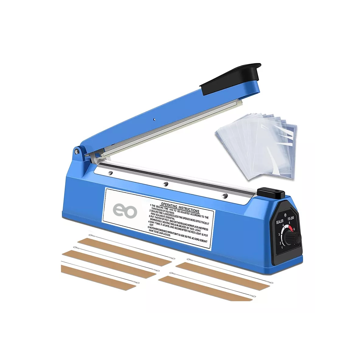 Foto 5 pulgar | Máquina De Selladora Térmico De Bolsas De Plástico De 20 Cm Eo Safe Imports Esi-11626 Azul
