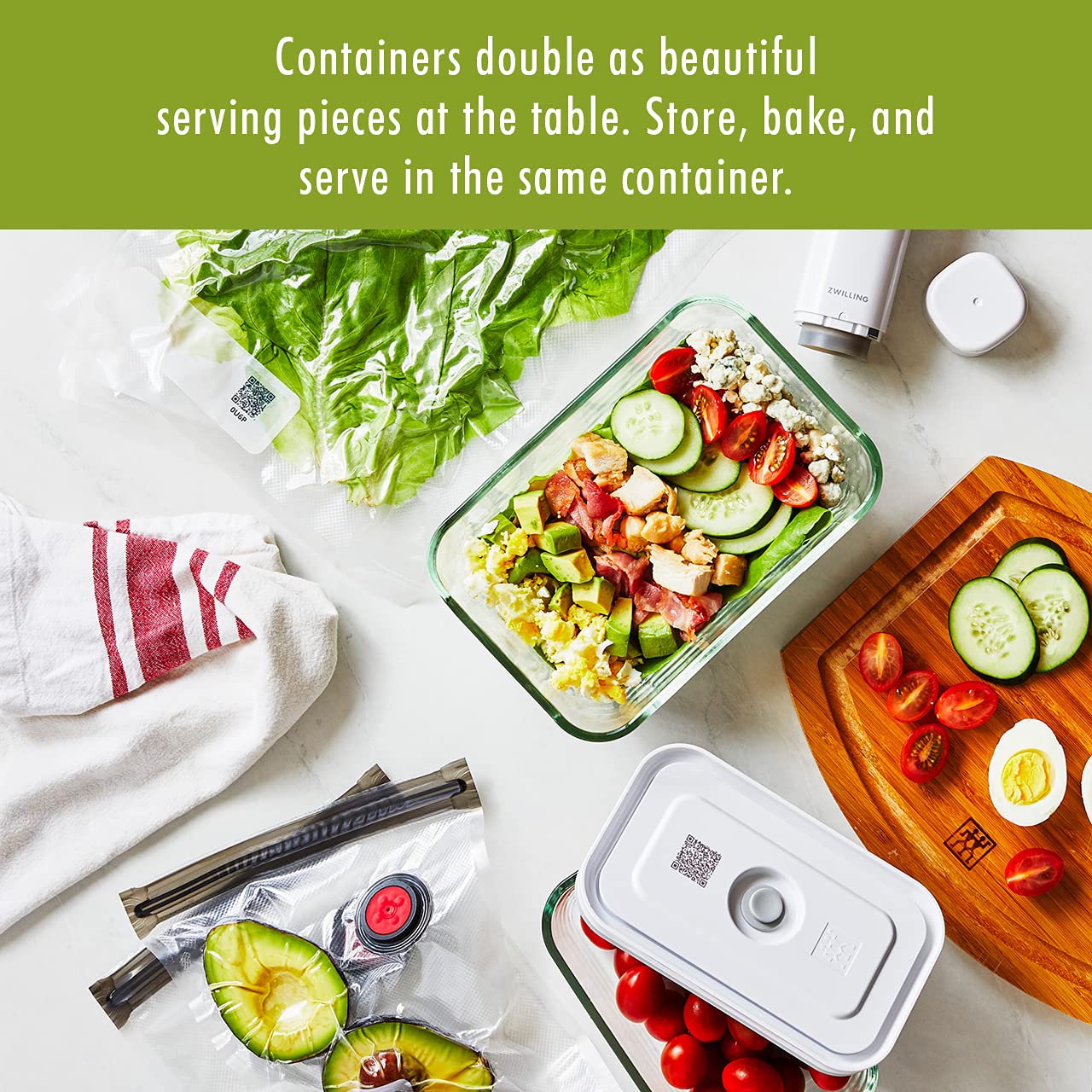 Foto 3 | Recipiente De Almacenamiento De Alimentos Zwilling Fresh & Save De Vidrio Pequeño - Venta Internacional.