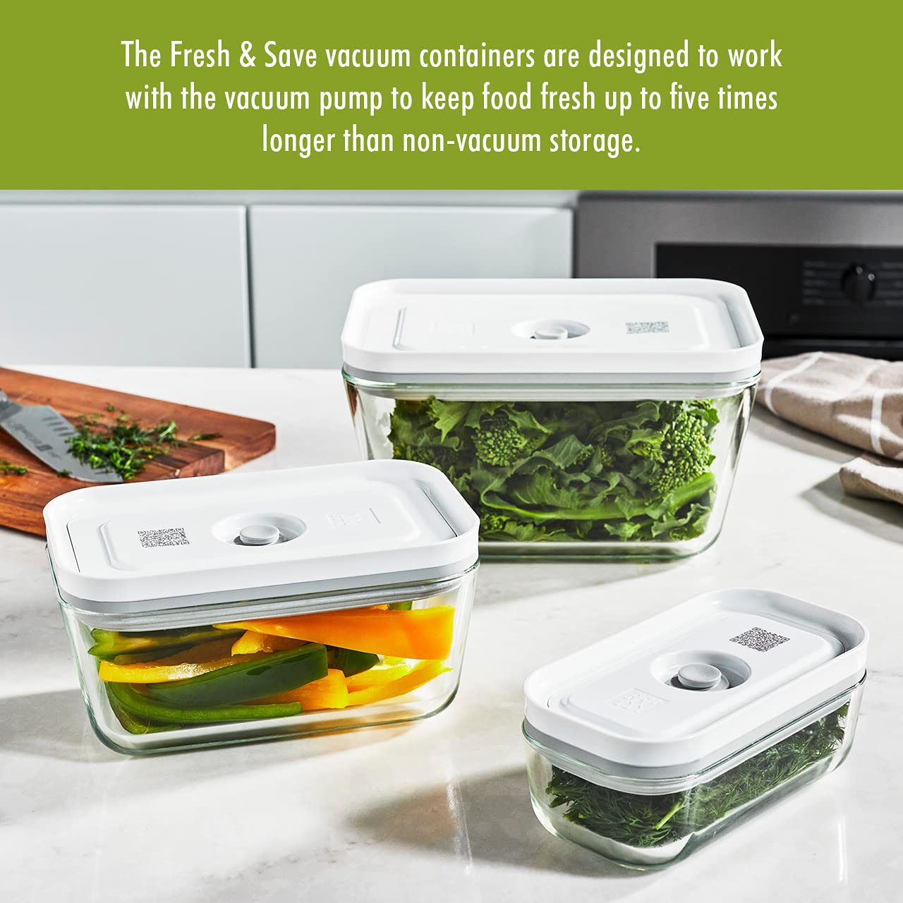 Foto 4 | Recipiente De Almacenamiento De Alimentos Zwilling Fresh & Save De Vidrio De 3 Piezas - Venta Internacional.