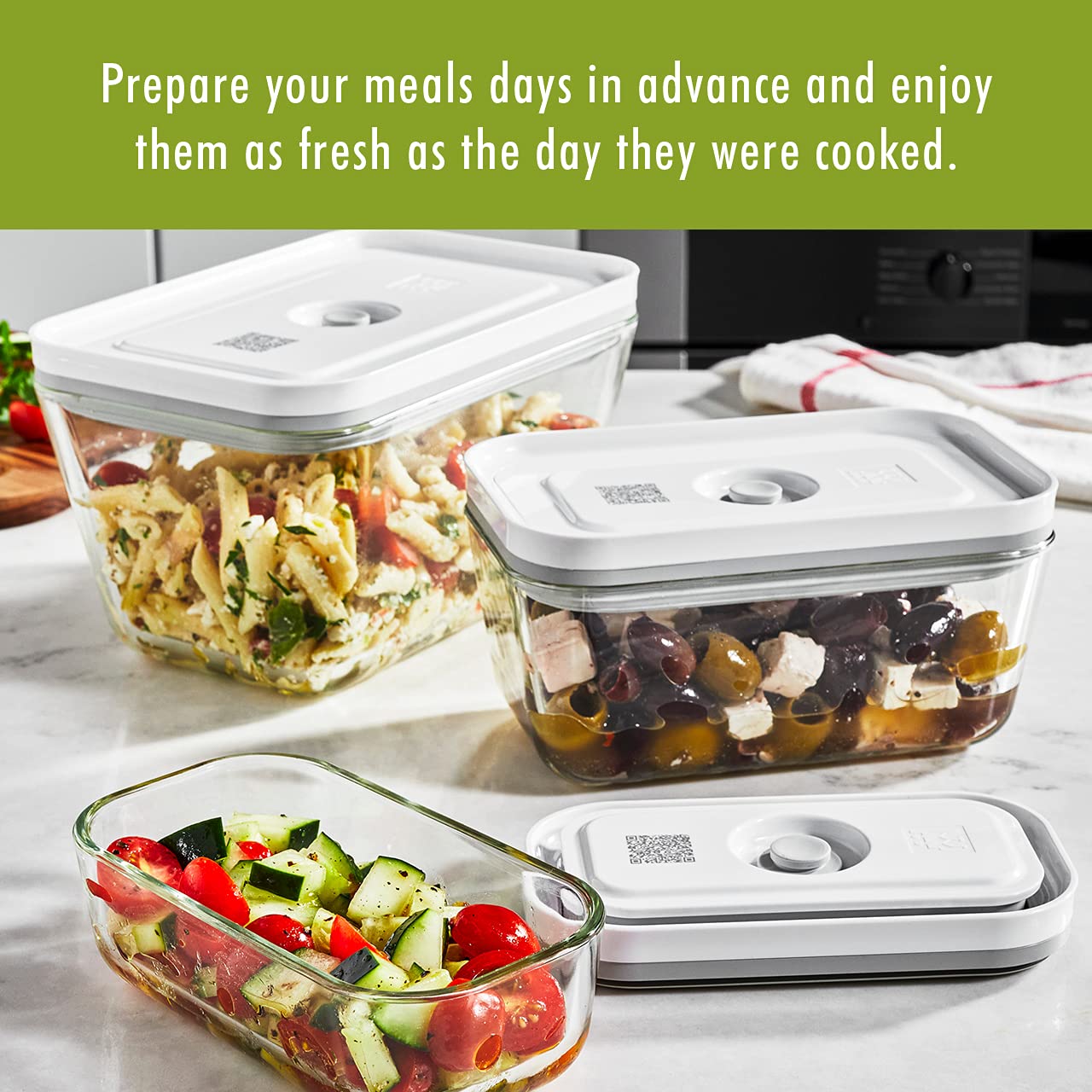 Foto 6 | Recipiente De Almacenamiento De Alimentos Zwilling Fresh & Save De Vidrio De 3 Piezas - Venta Internacional.
