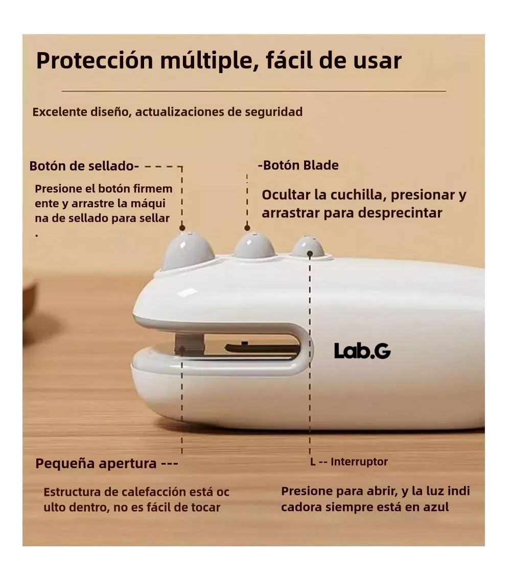 Foto 4 pulgar | Maquina Para Sellar Sellador De Bolsas Para Snacks/alimentos Blanco