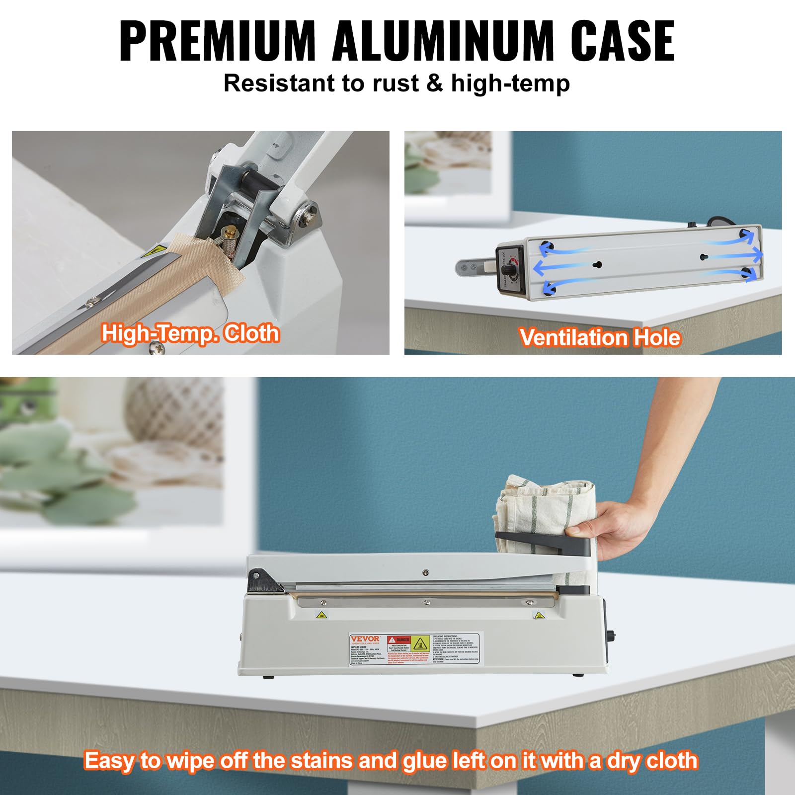 Foto 5 | Máquina Manual De Termosellado Impulse Sealer Vevor De 30 Cm - Venta Internacional.