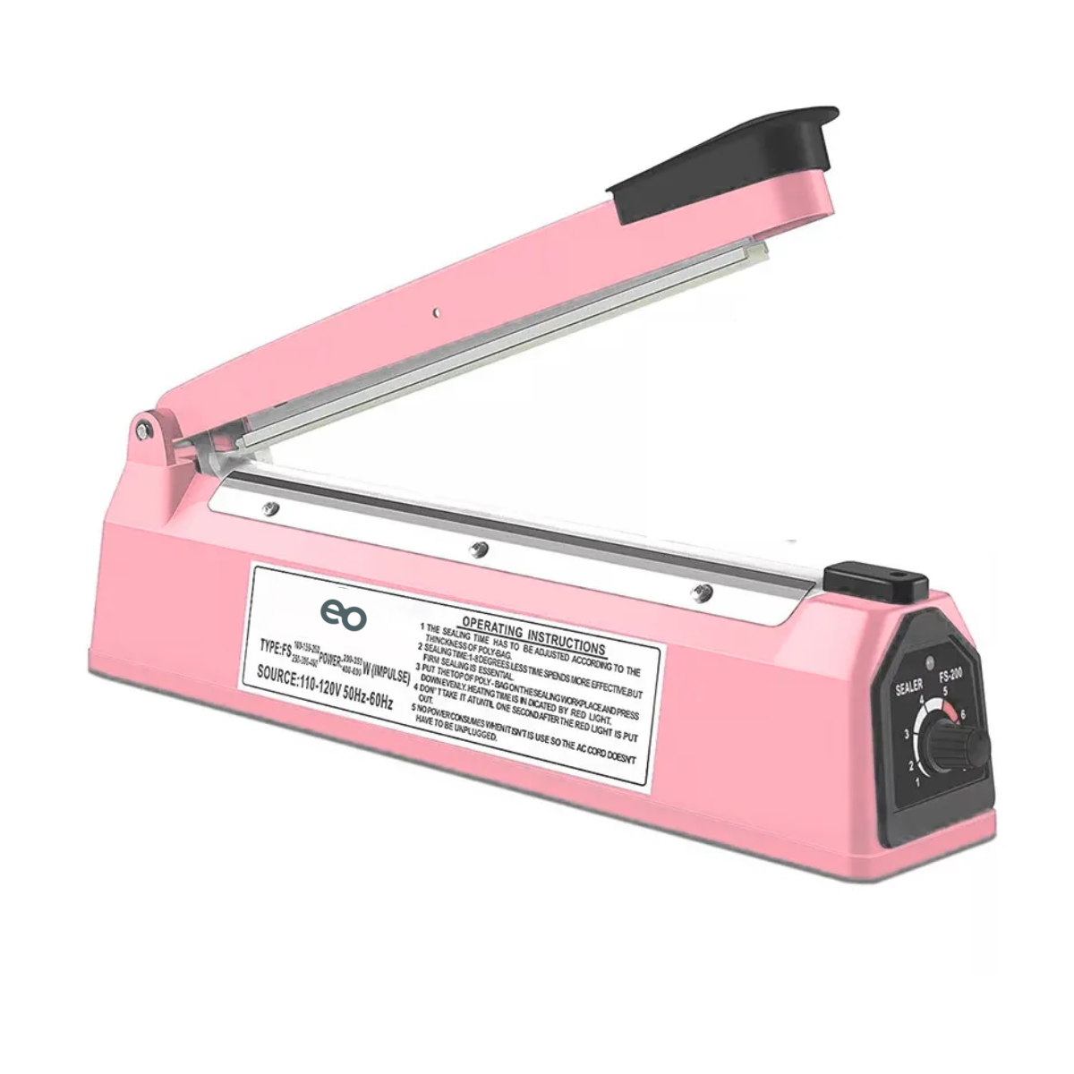 Máquina De Selladora Térmico De Bolsas De Plástico Eo Safe Imports Esi-19820 Rosa