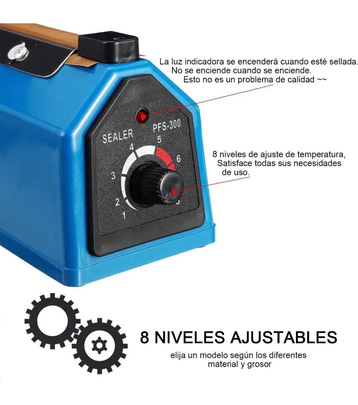 Foto 5 | Maquina Selladora Térmica Manual De Bolsa Plástica 30cm Lab.g Azul