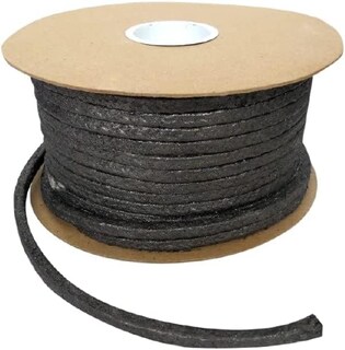 Foto 1 | Empaque Grafitado Embalaje de Compresión Fabricado de Hilo de Asbesto Blanco Karlen Negro Grosor 25.4MM Largo Aprox 5