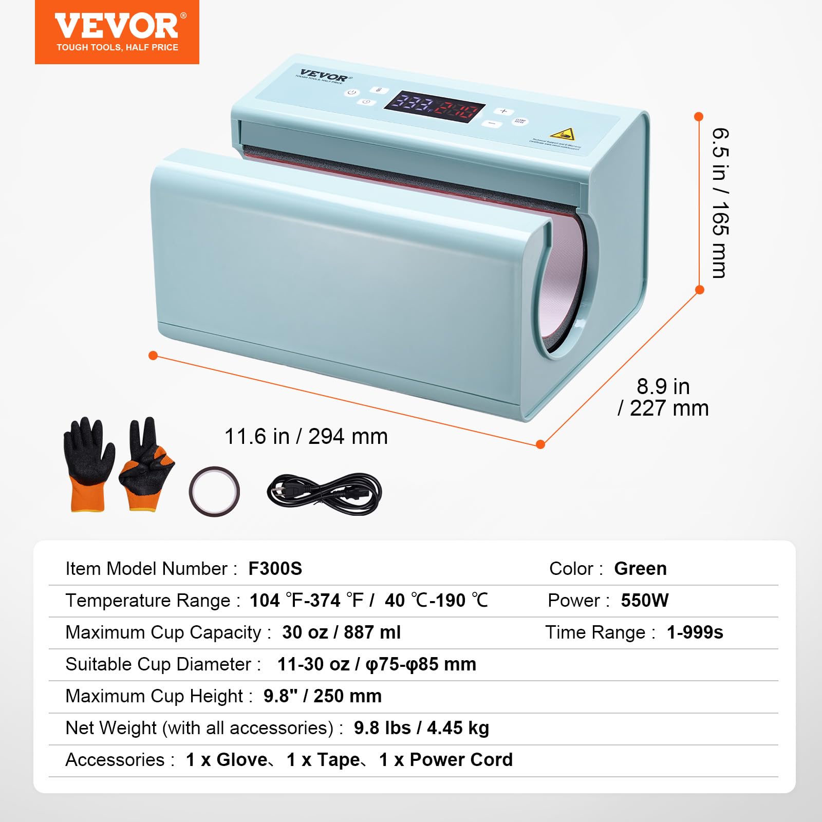 Foto 8 pulgar | Máquina Automática De Prensado Térmico Vevor Para Tazas De 325-900 Ml - Venta Internacional.
