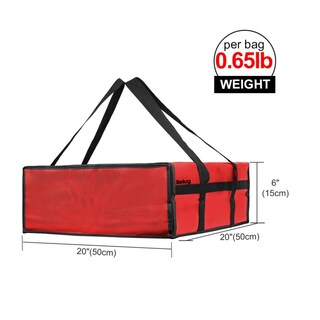 Foto 2 | Bolsas De Pizza Para Entrega 50*50*15cm Belug, Rojo Lineas Negras