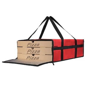Foto 4 | Bolsas De Pizza Para Entrega 50*50*15cm Belug, Rojo Lineas Negras