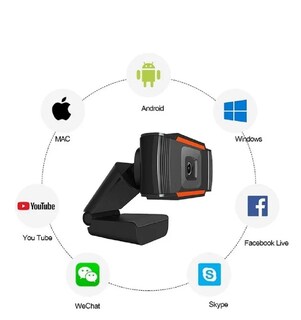 Foto 2 | Cámara Web Full HD de 1080p USB con Micrófono