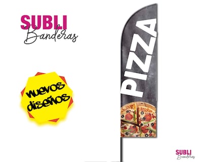 Foto 2 | Bandera Pizza 1 Sublibanderas Multicolor