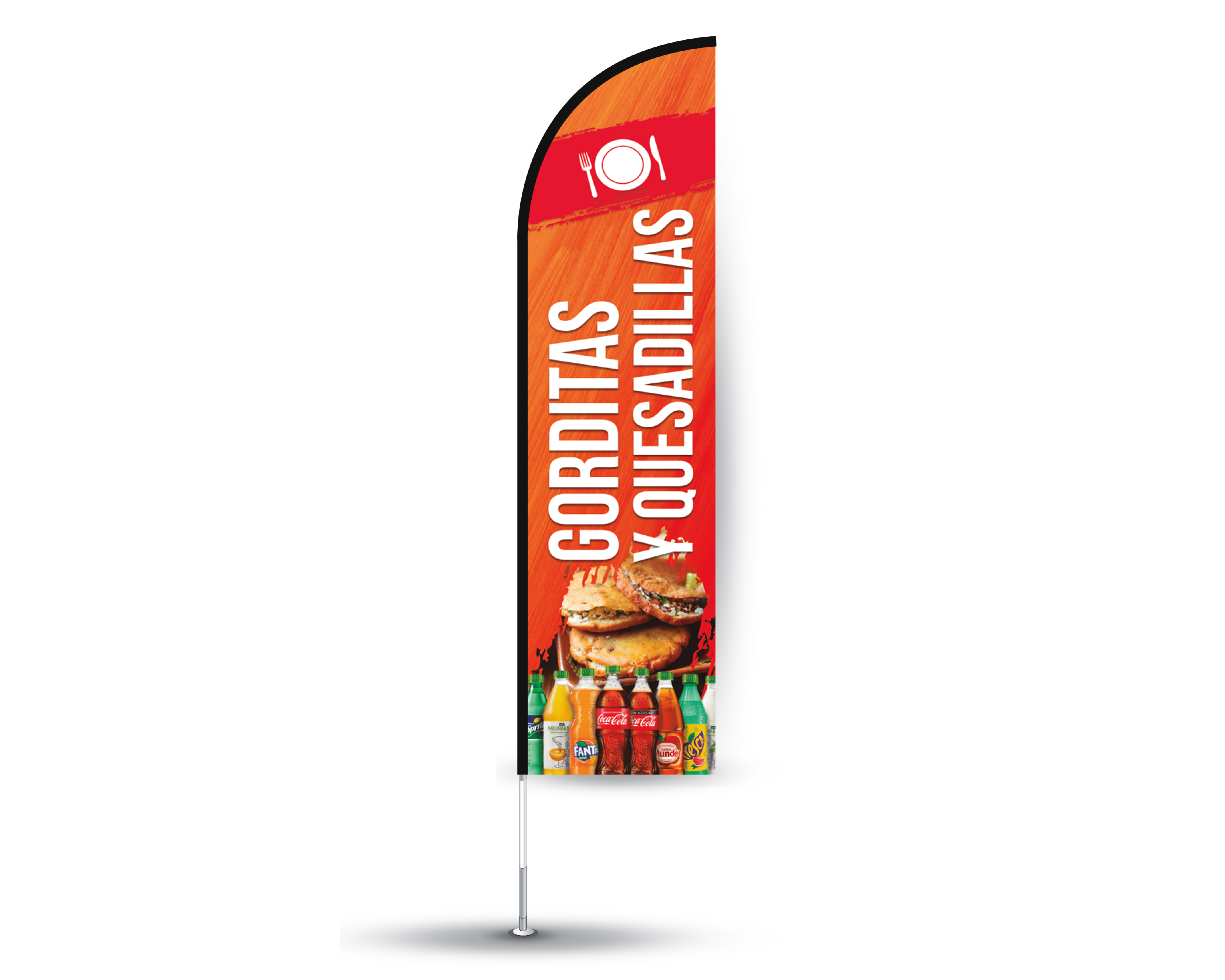 Foto 2 | Bandera para Publicidad de Gorditas y Quesadillas Sublibanderas Multicolor