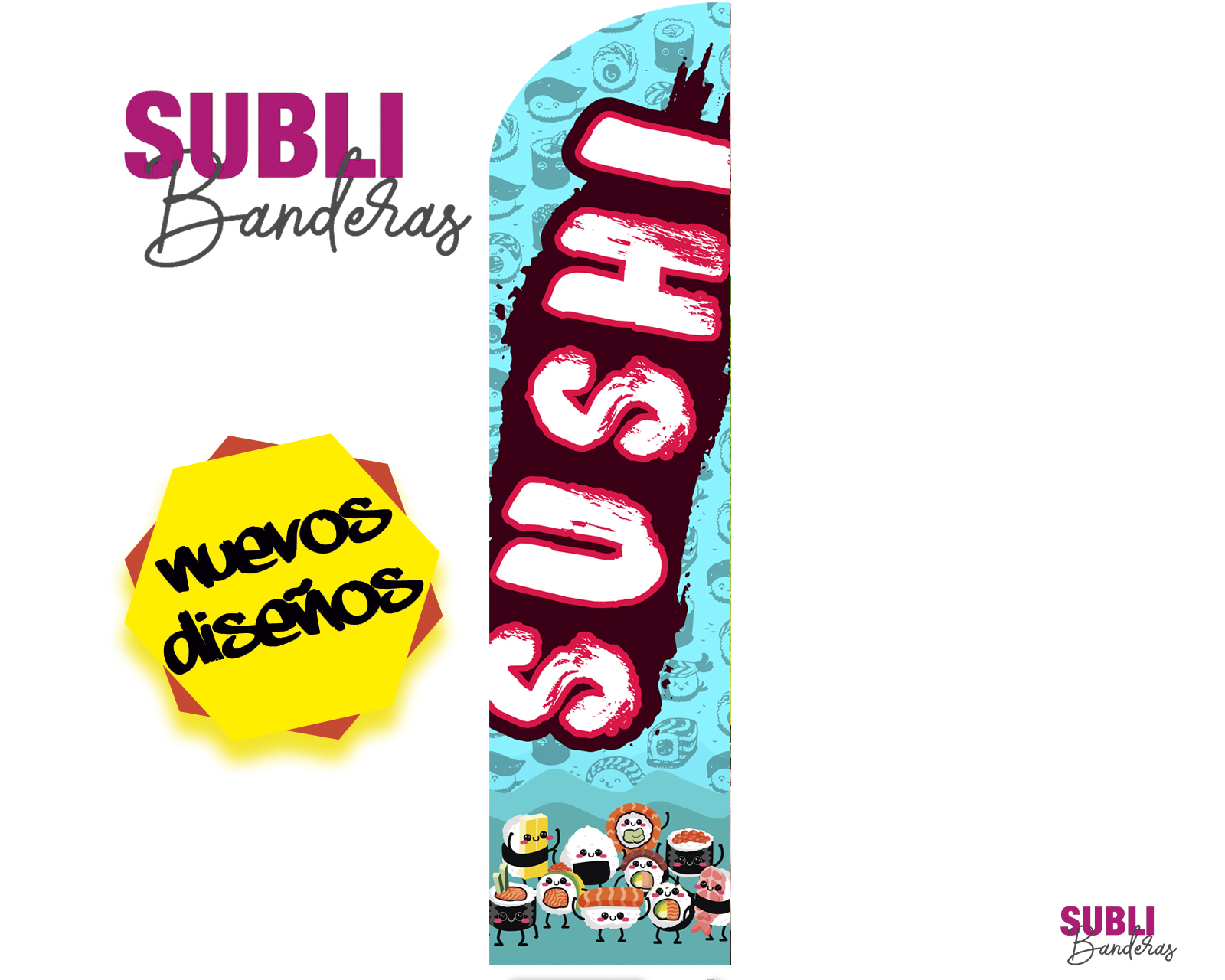 Banderas Sushi Sublibanderas Multicolor