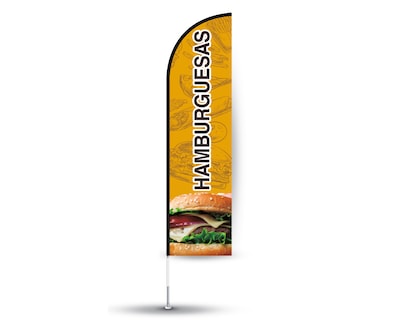 Foto 2 | Bandera para Publicidad de Hamburguesas Sublibanderas Multicolor