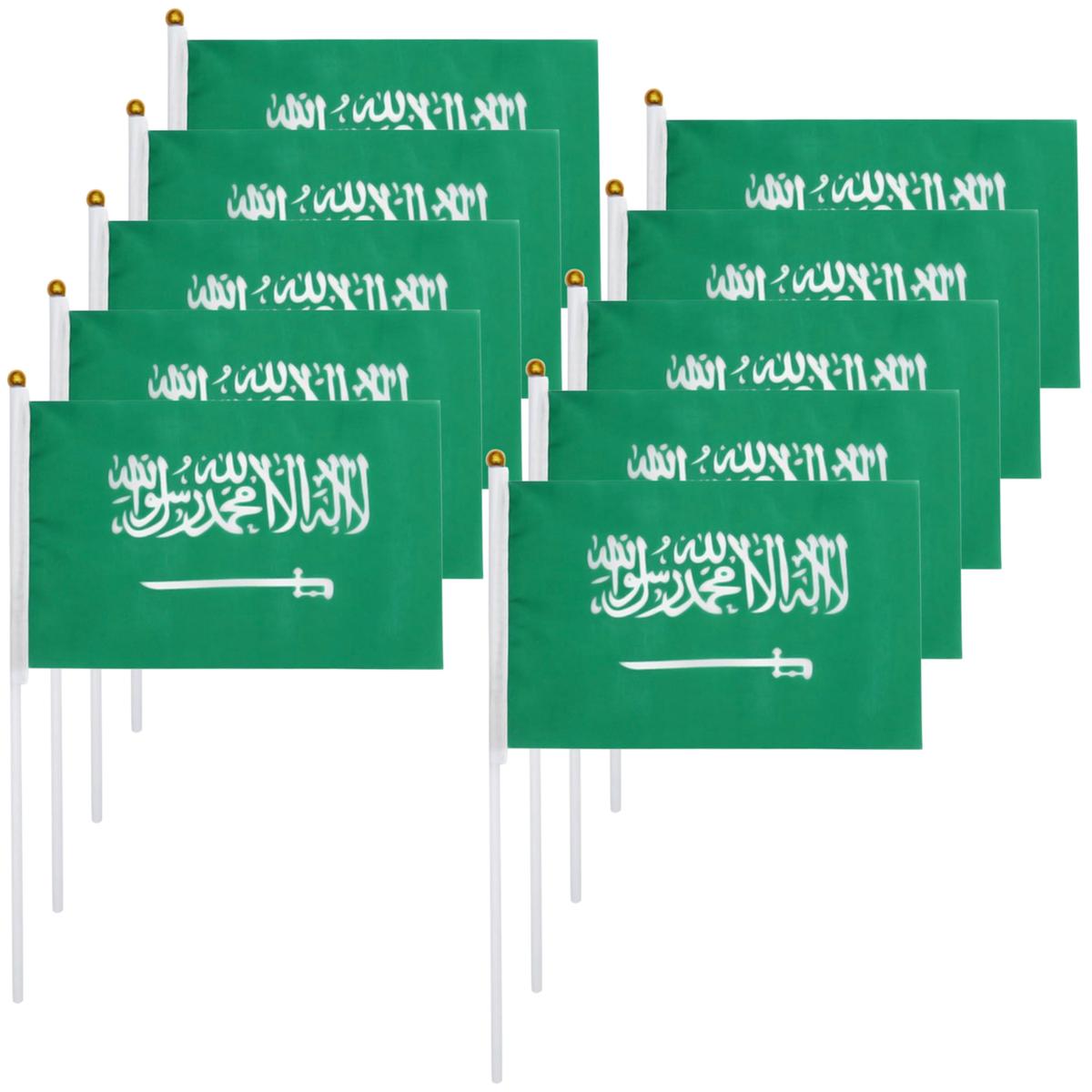 Foto 2 pulgar | Bandera De Mano Arabia Saudí  Ventdepot Mxaig-002 10 Piezas Multicolor