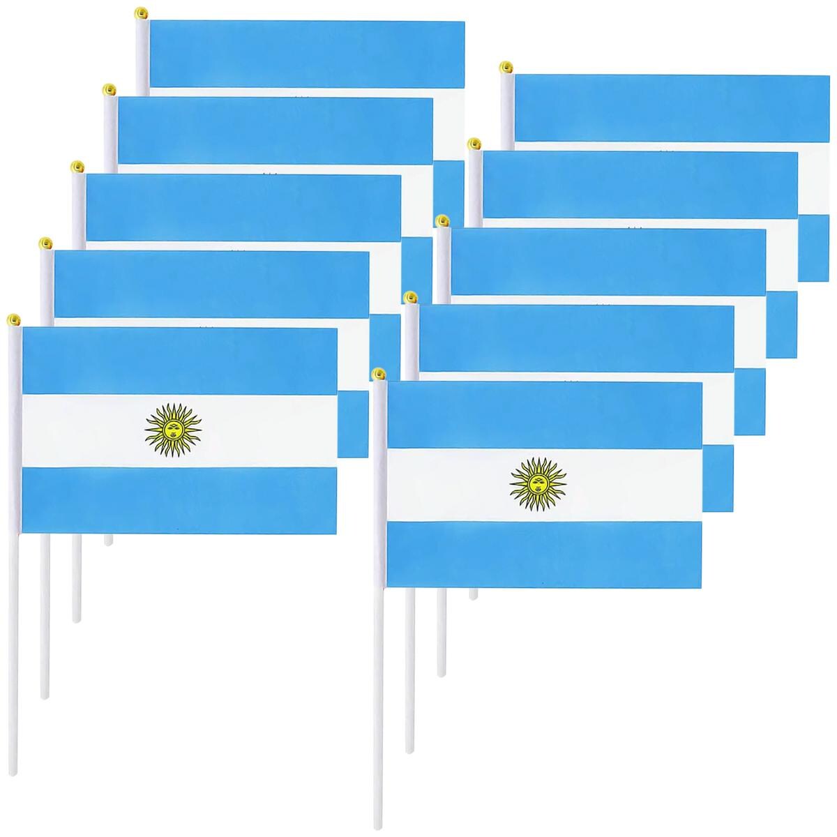 Bandera Argentina Celebraciones Ventdepot Mxain-002 10 Piezas Multicolor $252
