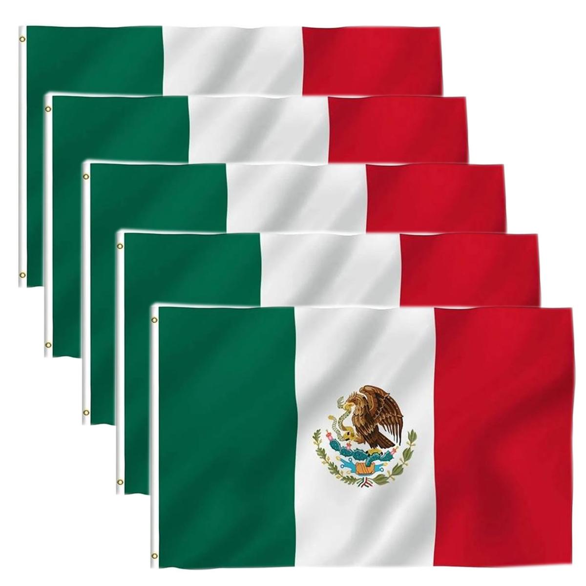 Foto 2 pulgar | Bandera Nacional Fiestas Patrias Ventdepot Mxmei-005 5 Piezas Multicolor