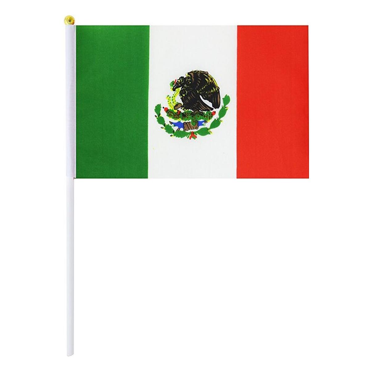 Foto 2 pulgar | Banderas De México Con Asta Ventdepot Mxmcx-005 25  Piezas Multicolor