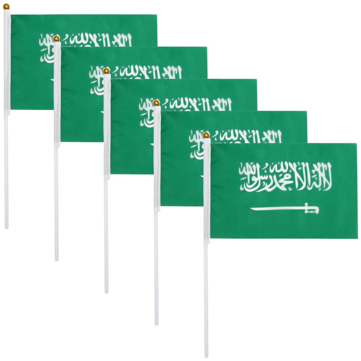 Foto 2 pulgar | Bandera De Mano Arabia Saudita Ventdepot Mxaig-001 5 Piezas Multicolor