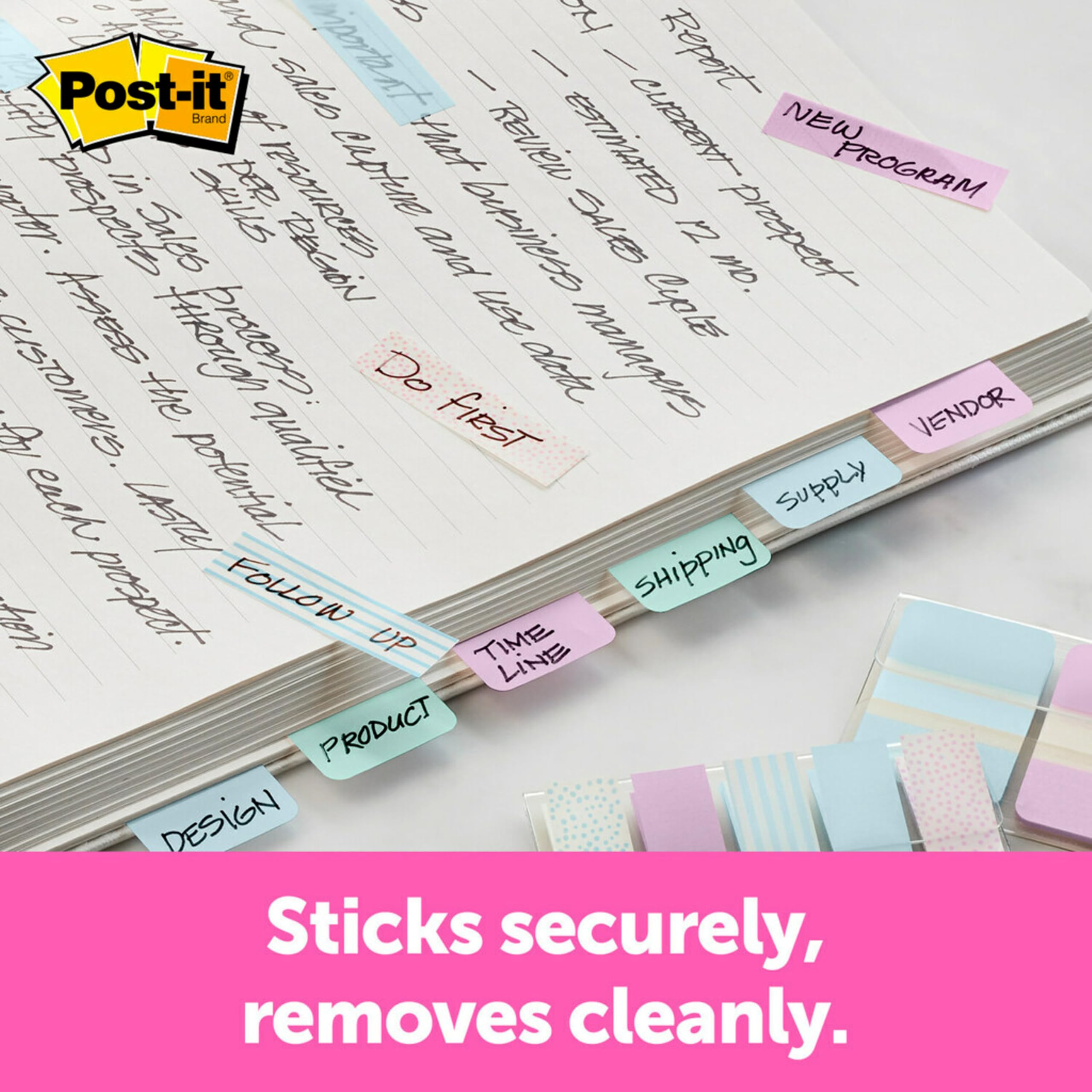 Foto 5 | Pattern Flags Post-it 100 Con Dispensador Gradient Collection - Venta Internacional.