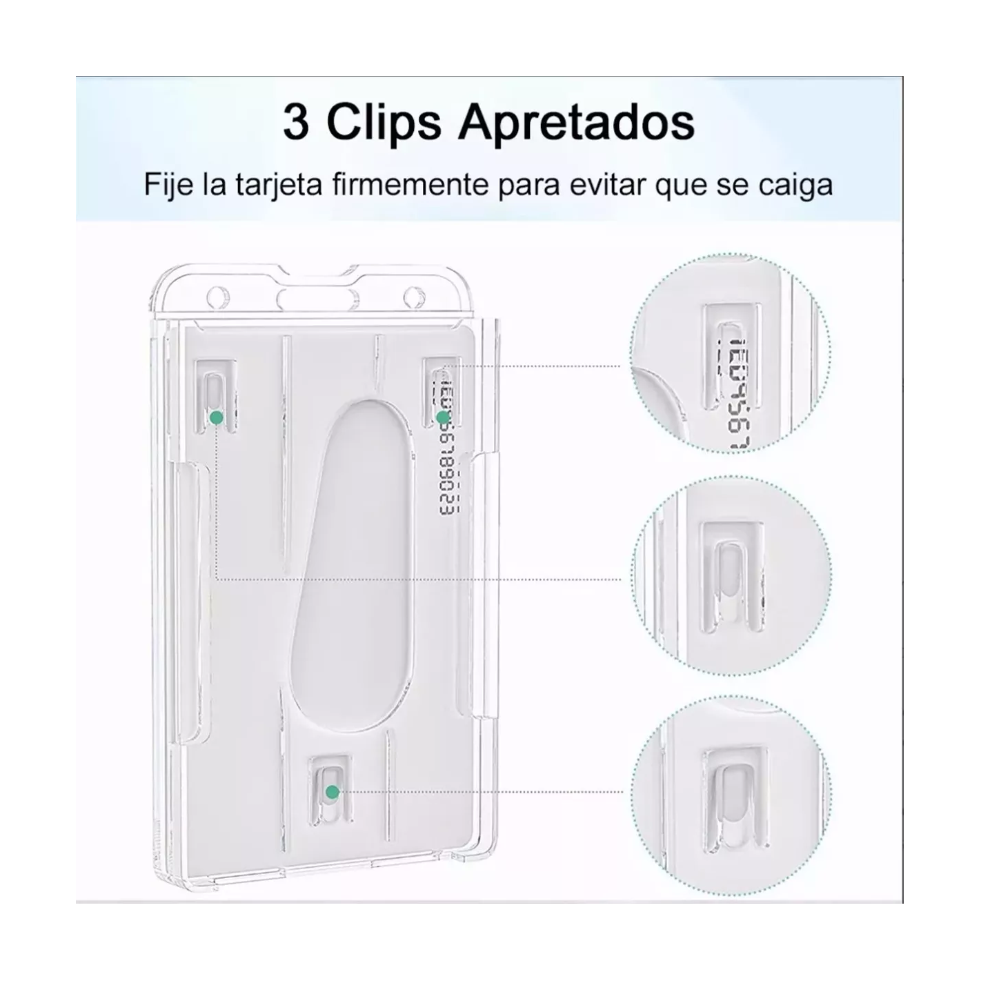 Foto 4 pulgar | Porta Gafete Acrílico Lab.G 25 Piezas Transparentes